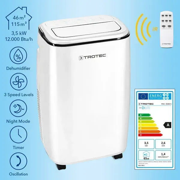 Aparat De Aer Condiționat Mobil Trotec Pac3500S 12000 Btu - gc - Livrare фото 1