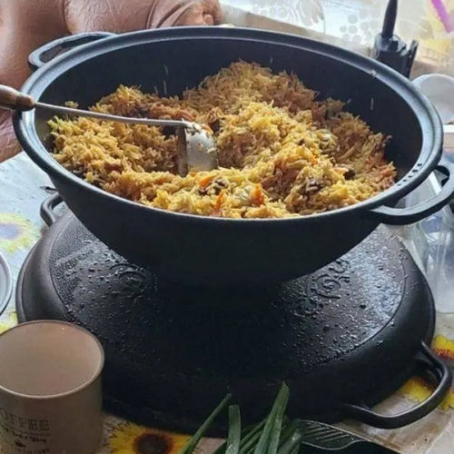 Казан узбекский WOK с крышкой-сковородкой 12 л, Сazan uzbek wok cu capac-tigaie, livrarea gratuita foto 4