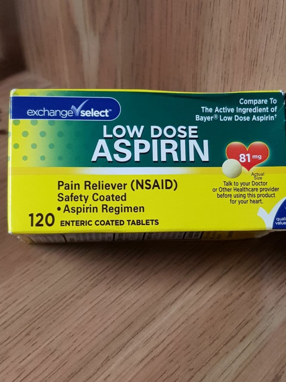 Aspirin 81 mg (120 таблеток) США оригинал