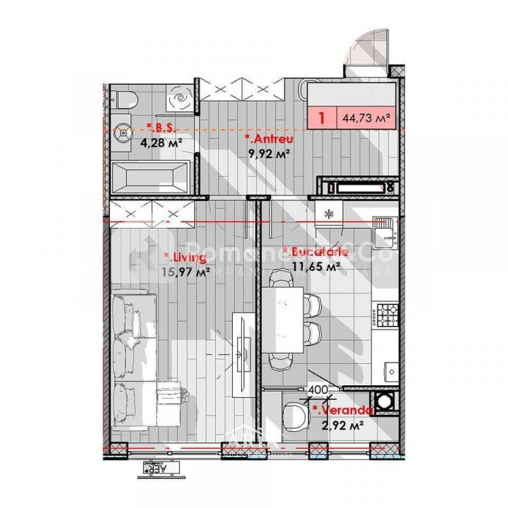 Apartament cu 1 cameră, Telecentru, Chișinău, Chișinău mun.
