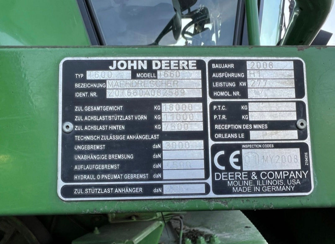 John Deere T660 Dezasamblarea foto 5