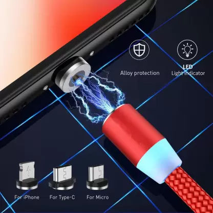 Cablu magnetic 3 in 1 iphone / tip c / micro usb foto 3