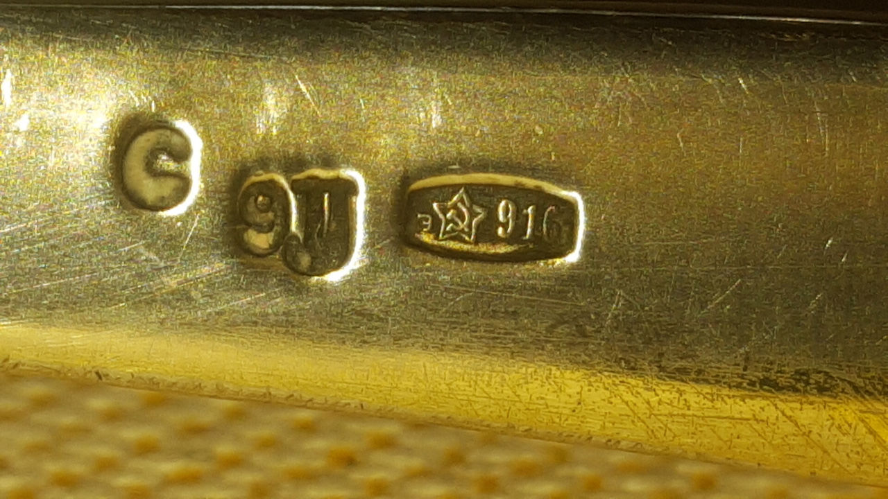 Позолоченное серебро   916 проба.     возраст 50 лет. foto 1