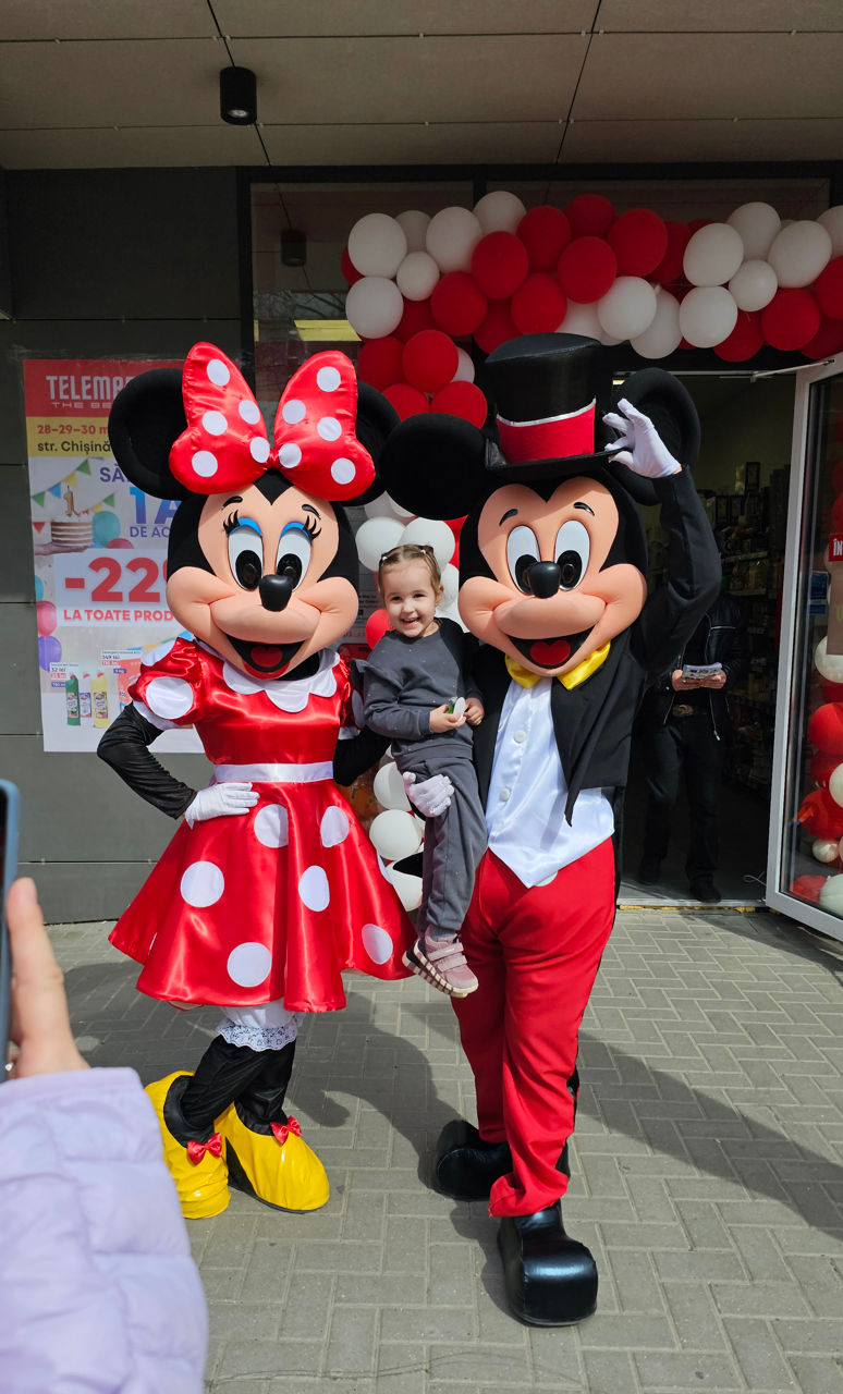 Mickey și Minnie Mouse / Микки и Минни маус аниматоры / animatori mascote Moldova foto 0