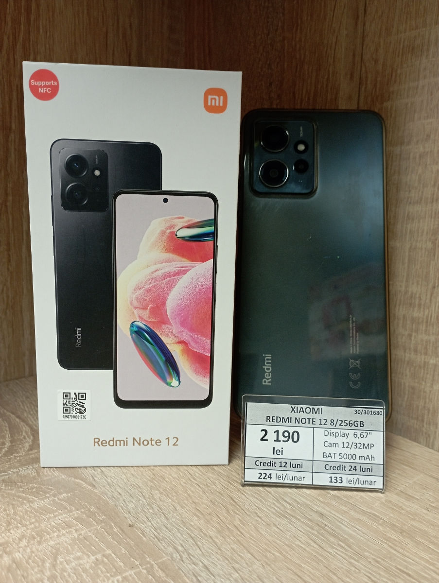 Xiaomi Redmi Note 12 8/256GB 2190lei