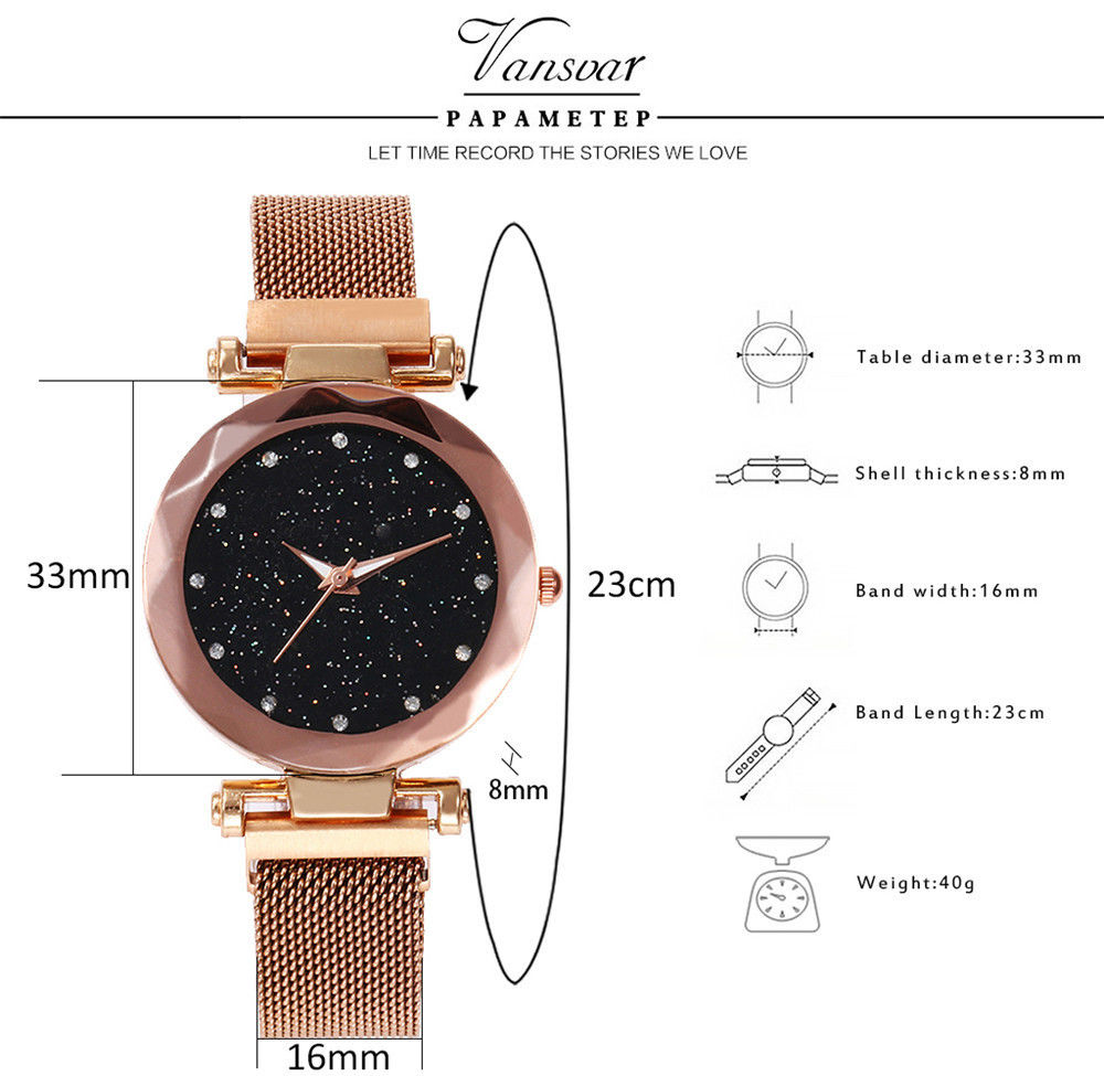 Популярная новинка - Часы Starry Sky Watch с магнитным ремешком + кошелёк
