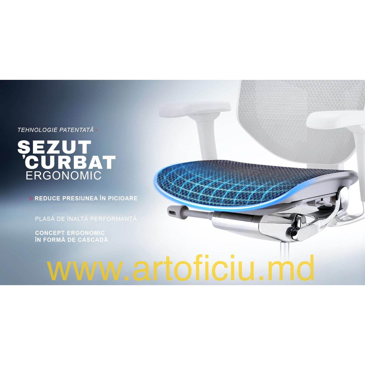 Scaun ergonomic Enjoy Ultra - este proiectat pentru a asigura confortul spatelui dvs. foto 10