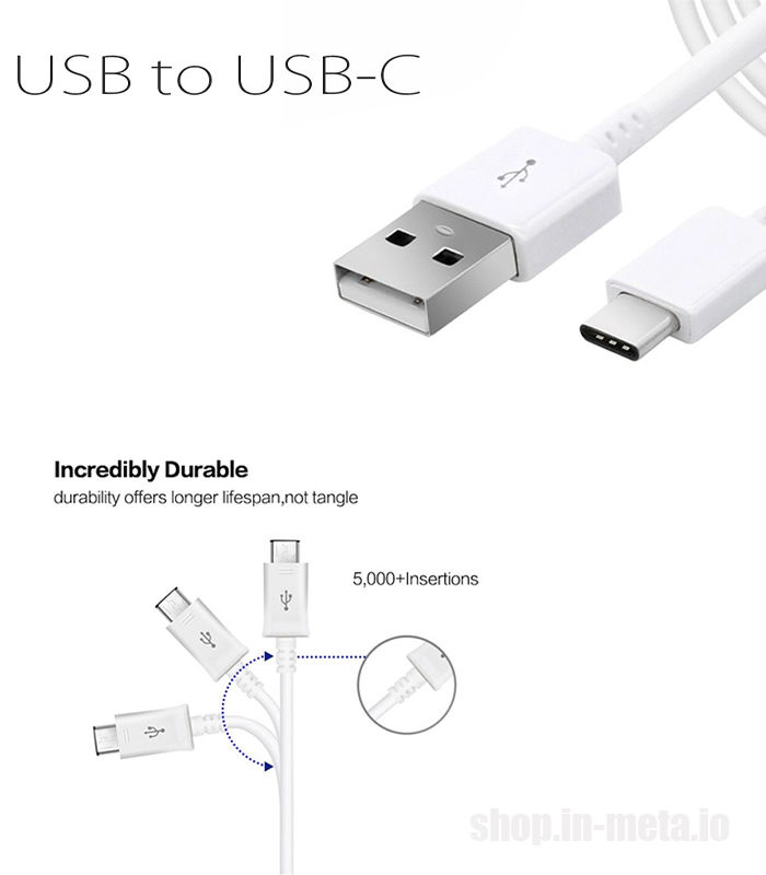 USB to USB-C Cable, Cablu, Кабель 1M Type-C foto 2