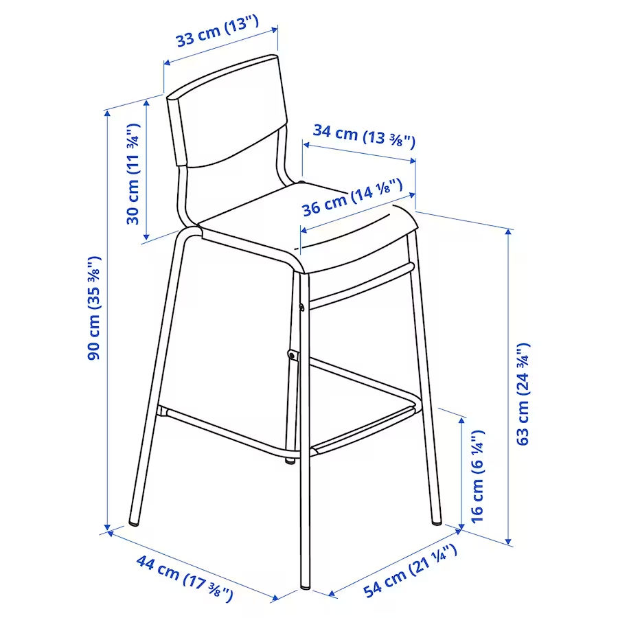 Set masă cu scaune de bar Ikea фото 6