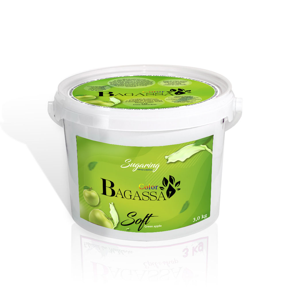 Bagassa Color Soft - Sugaring pasta mar verde 3.0 kg foto 0