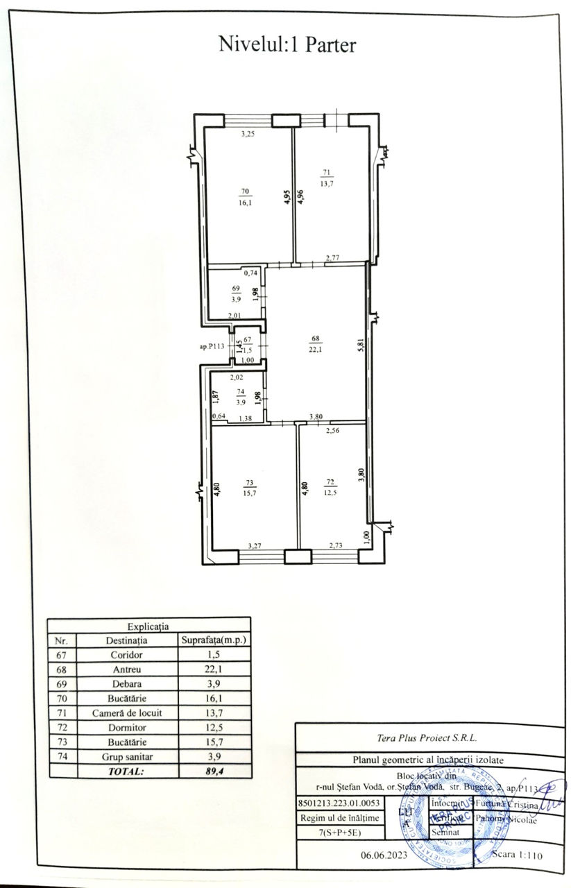 Apartament cu 3 camere, 111 m², Centru, Ștefan-Voda, Ștefan-Vodă foto 5