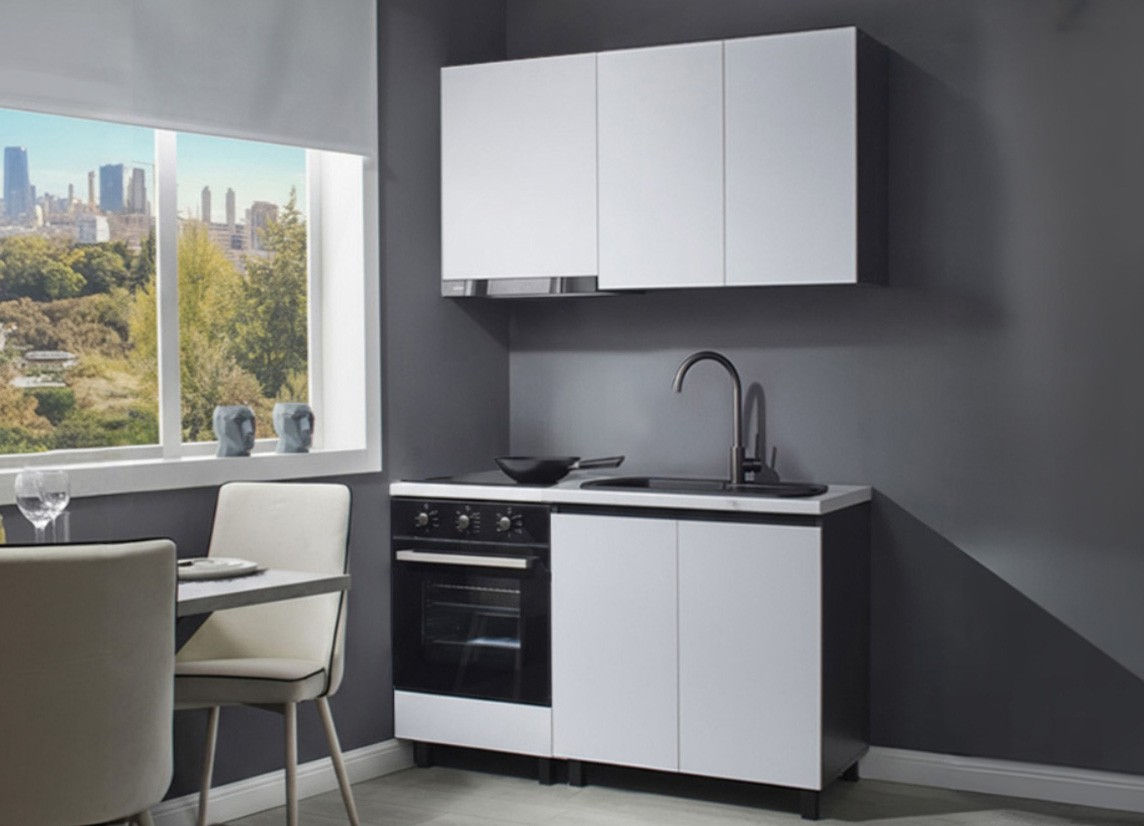 Set mobila bucatarie Ambianta Astra 1.4 m, alb foto 0