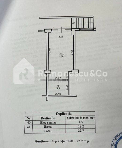 Vînzare, spațiu comercial, 46 mp, str. Constantin Vîrnav. foto 12