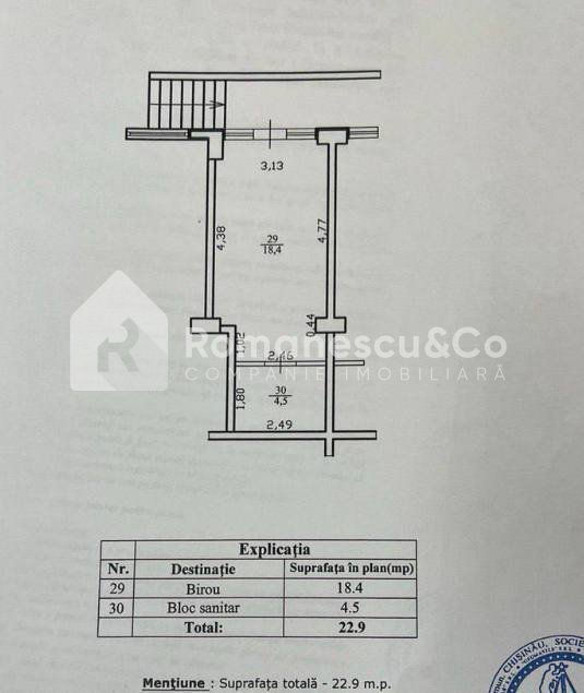 Vînzare, spațiu comercial, 46 mp, str. Constantin Vîrnav. foto 11