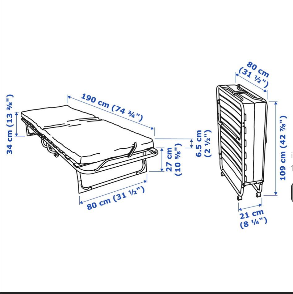 Складная кровать для гостей