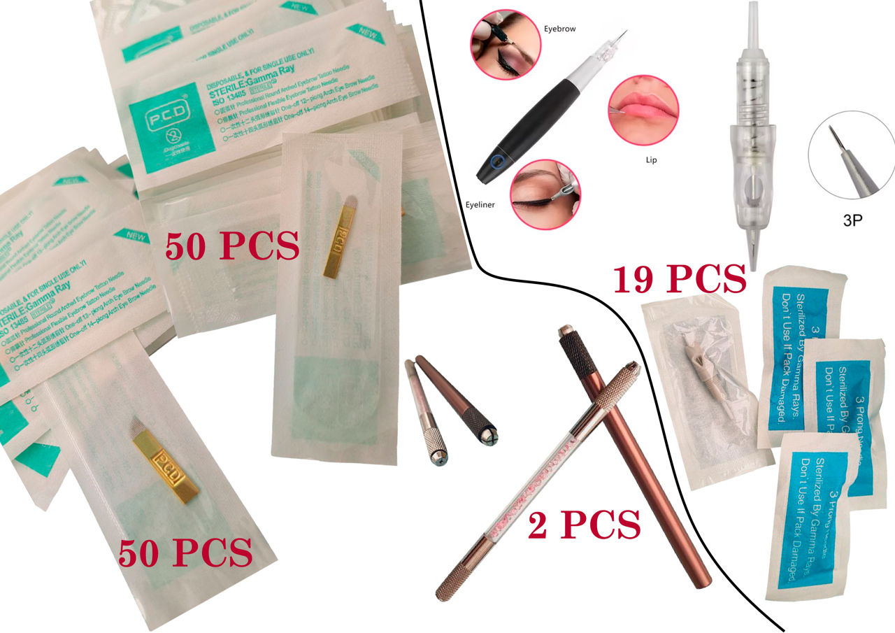 Aparat/ masina pentru tatuaj permanent cu functie Dermapen. Ace microblaiding si accesorii фото 6