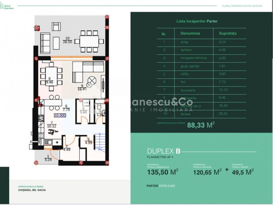 Duplex modern în complexul Satul German. foto 4