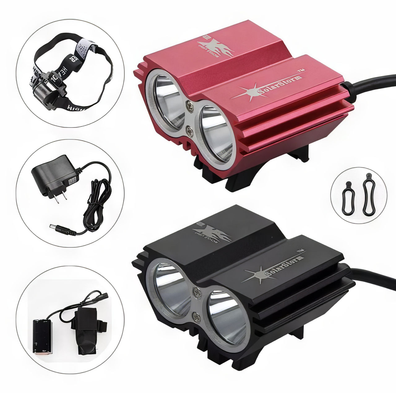 Фара велосипедная "Сова" 2*700lm cree XML-U2 Светодиод Cree XM-L2 (T6)без Элементов питания 18650 Св фото 1