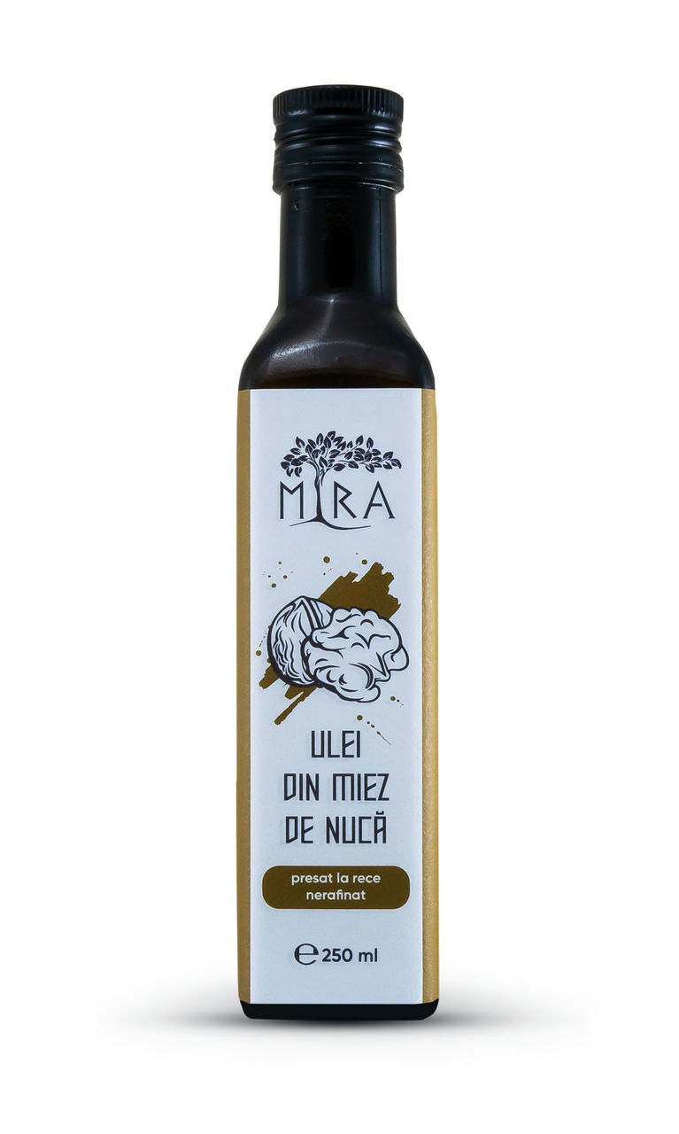Ulei de miez de nucă, presat la rece nerafinat/масло грецкого орех, холодного отжима нераф.-250ml foto 0