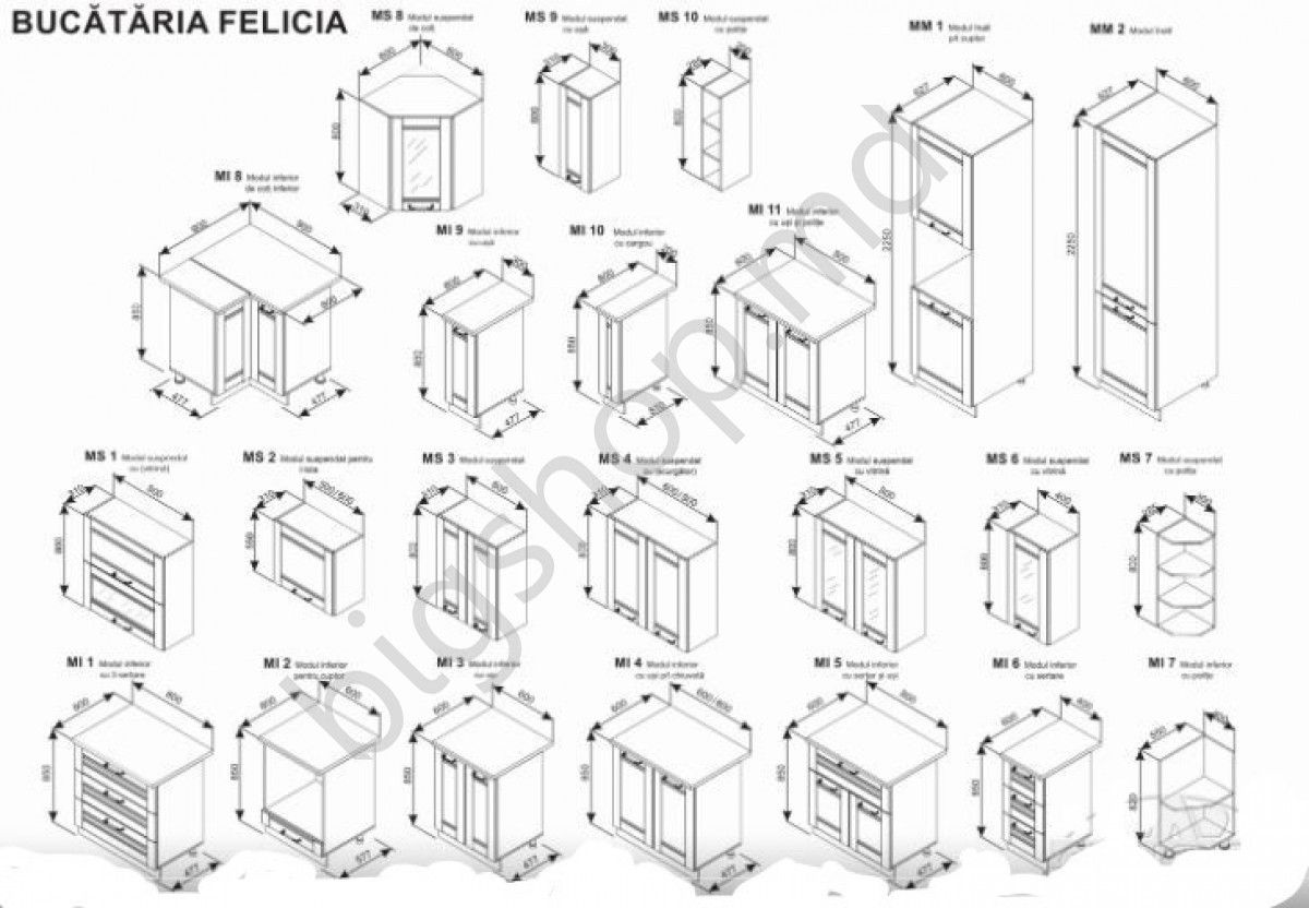 Set bucatarie Ambianta Felicia (2.6 m) foto 1