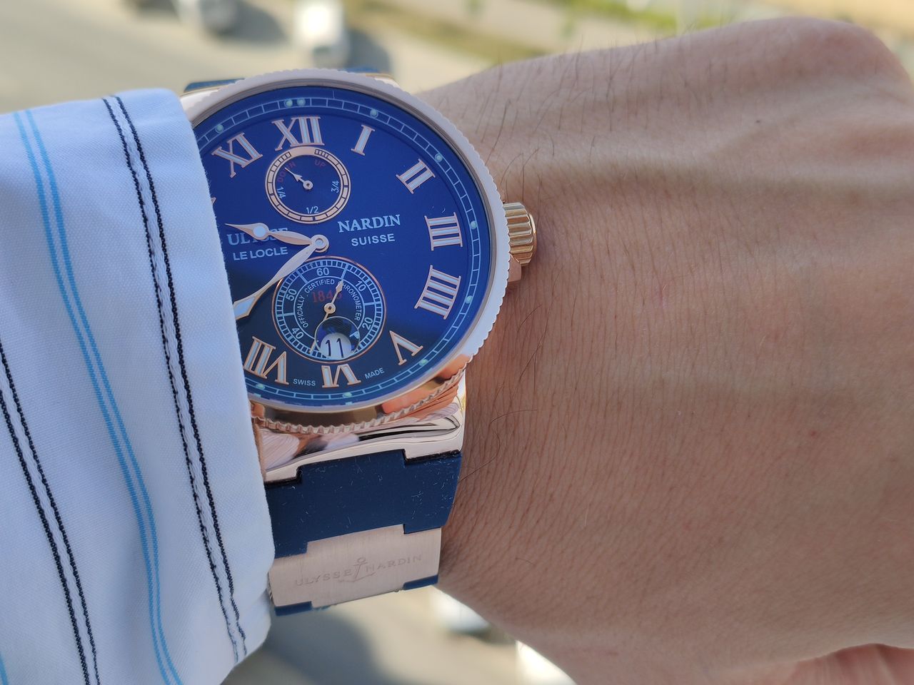 Ulysse Nardin Le Locle Suisse blue new