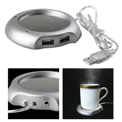 Подогреватель кружки USB с хабом на 4 порта Coffee Cup Warmer/ Гель для ...