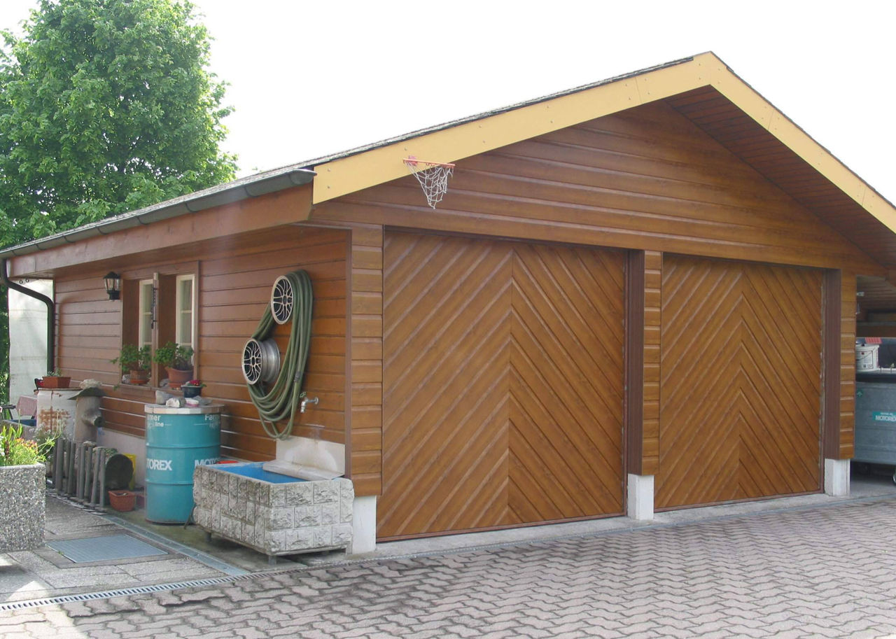 деревянный гараж фото