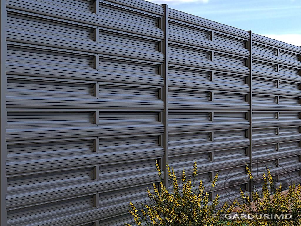 Gard modern din profil orizontal zincat 3D !!! foto 18