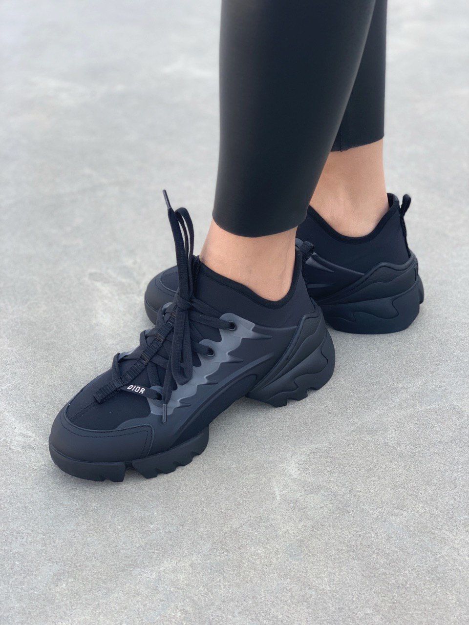 dior d connect leather trainers