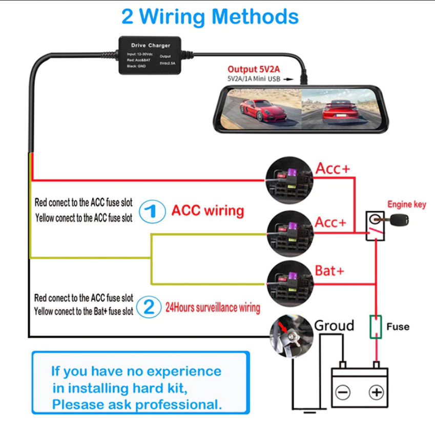 70mai hardware kit схема подключения