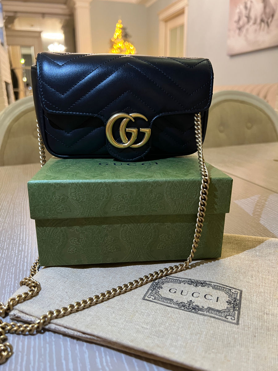 Geantă Gucci Marmont Mini Matelass – Ca Nouă, Originala foto 0