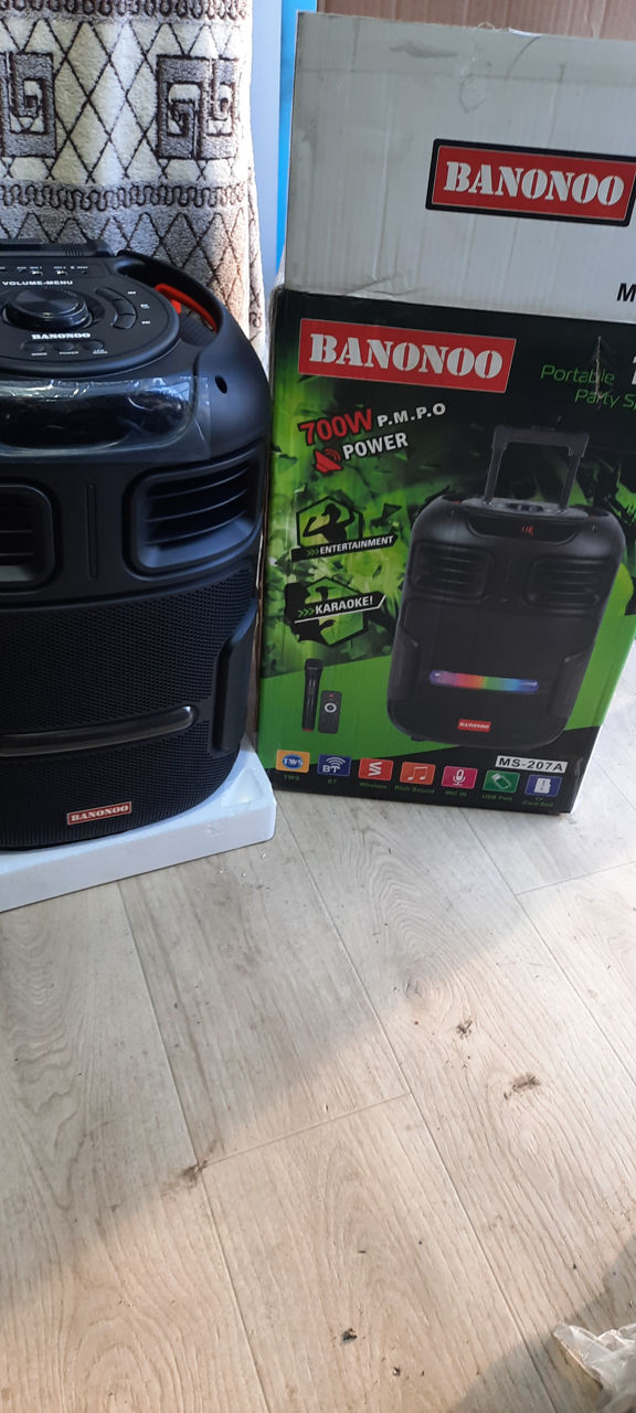 Boxa portativa cu 2 microfoane 300w  foto 4