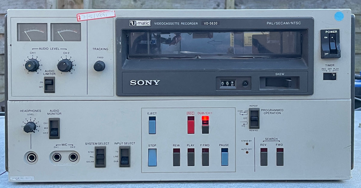 Sony U-matic VO-5850P/VP-5030/VO-5630/UVW- 1600P foto 4