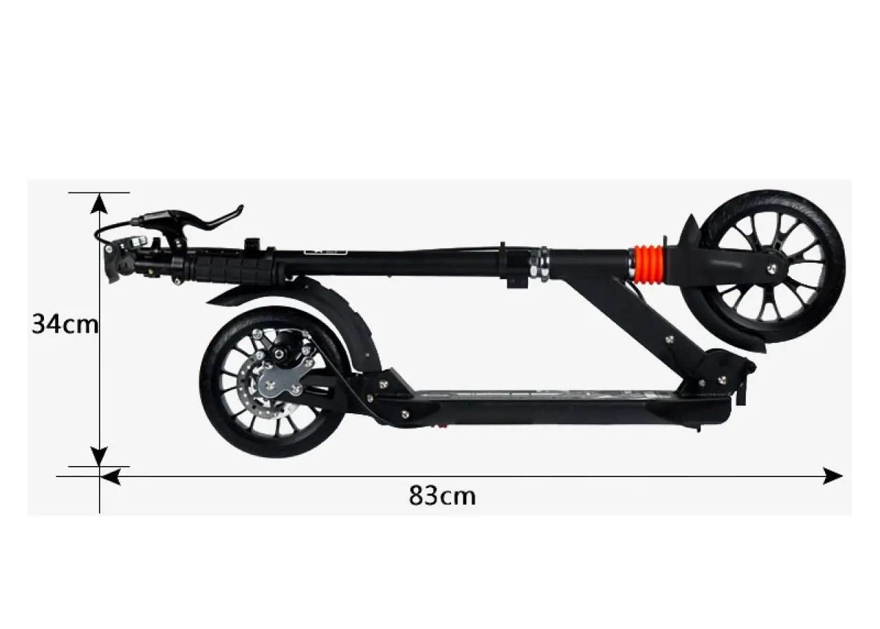 Самокат Широкие Колёса (40 мм) - с дисковым тормозом/ резиновые колеса 200/40мм/Scooter / Trotineta foto 9