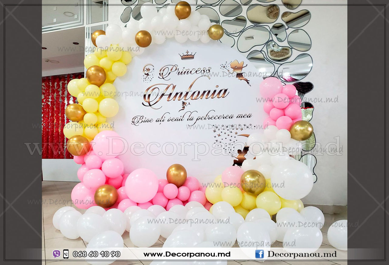 Foto panou , foto stand , banner ca decor cu baloane pentru nunta , cumetrie , zi de nastere , botez foto 5