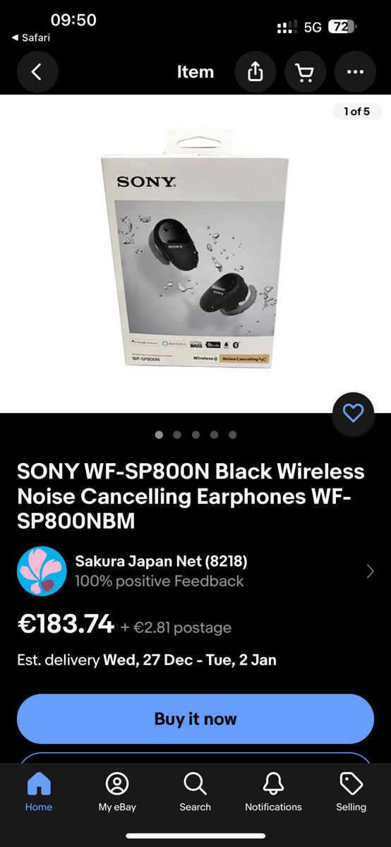 Sony WF-SP800N waterproof new. foto 5