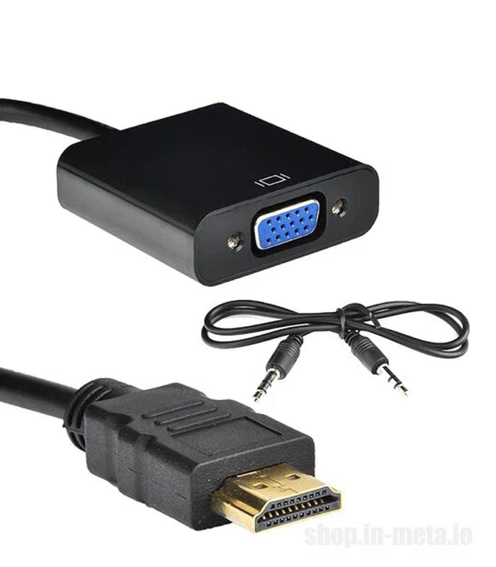 HDMI to VGA + Audio, Adapter 1080P Digital to Analog Video + Audio For PC Laptop Tablet foto 0