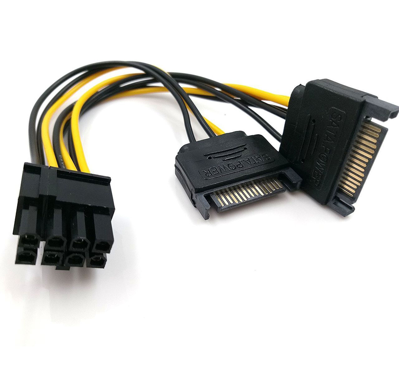 Кабель-переходник дополнительного питания видеокарты sata (2x) -> pci-e ...