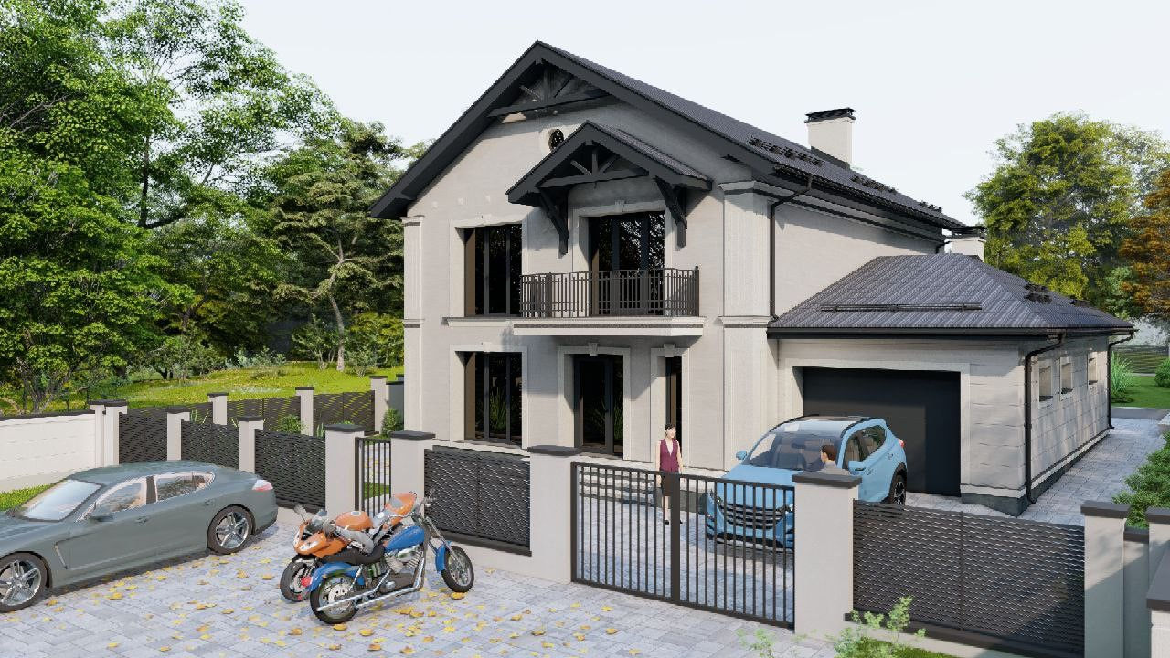 Casă de locuit individuală S+P+E/ 306.55m2/ stil modern/ arhitect/inginerie/schițe/planuri3D foto 2