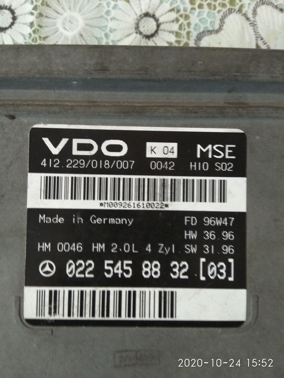 Mercedes E 200 ,  210.  Kee-Imobilaizer-cip, Zamok Tentralinii ,Vozduhomer. foto 5