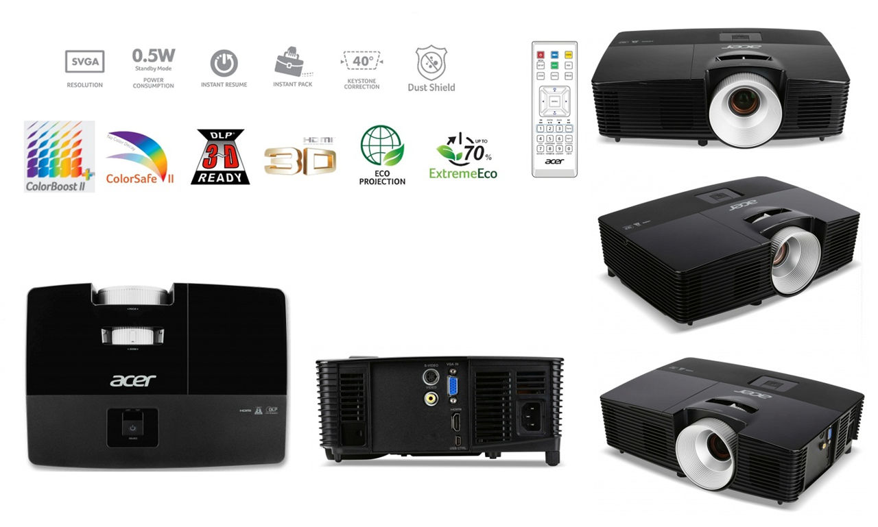проектор Acer 2.800 Lm с HDMI, пульт, гарантия, пробный тест