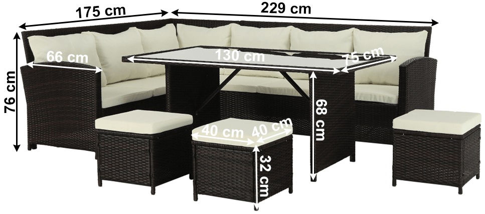 Set mobilier de grădină Tempo Kondela Stark (5în1) foto 4