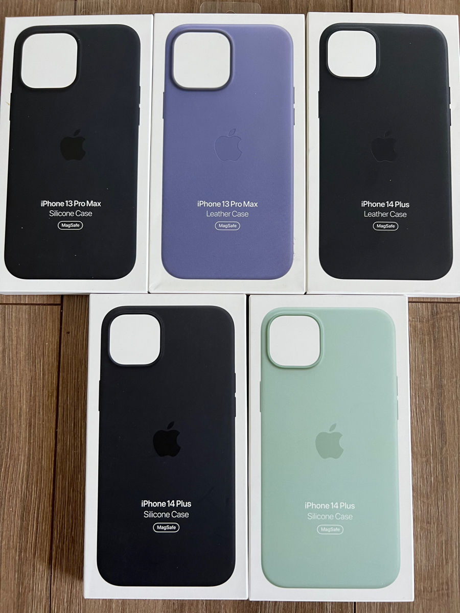 iPhone 13 Pro, 14/14 Pro, 14 Pro max, 14 Plus Leather&Silicone Case 100% Originale Sigilate foto 6