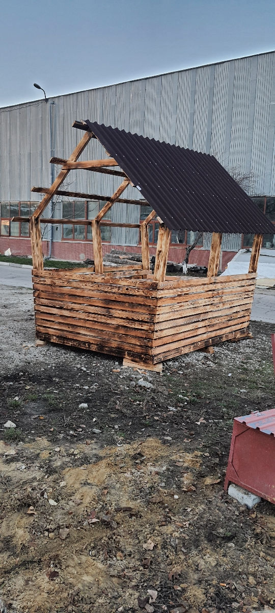 Reduceri - Foișor din lemn pentru grătar la 8 -12 persoane. Беседка барбекю в сборе Скидка !!! foto 6