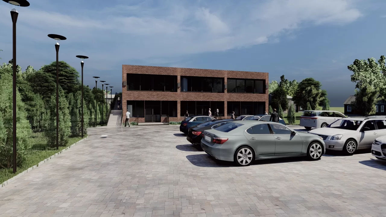 Centru Comercial/stil modern/P+E/180m2/bunuri comerciale/arhitecura/proiecte/ingineri/3D foto 2