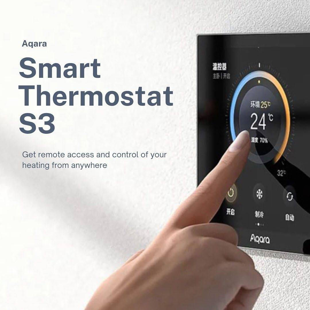Aqara s3 — termostat intelegent cu ecran tactil | aqara | zigbee | mi home | homekit foto 1