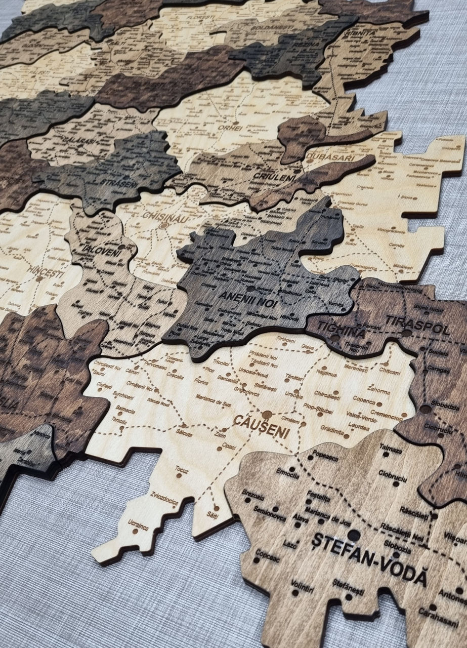 3d карта Молдовы из дерева / 3d harta Moldovei din lemn фото 3