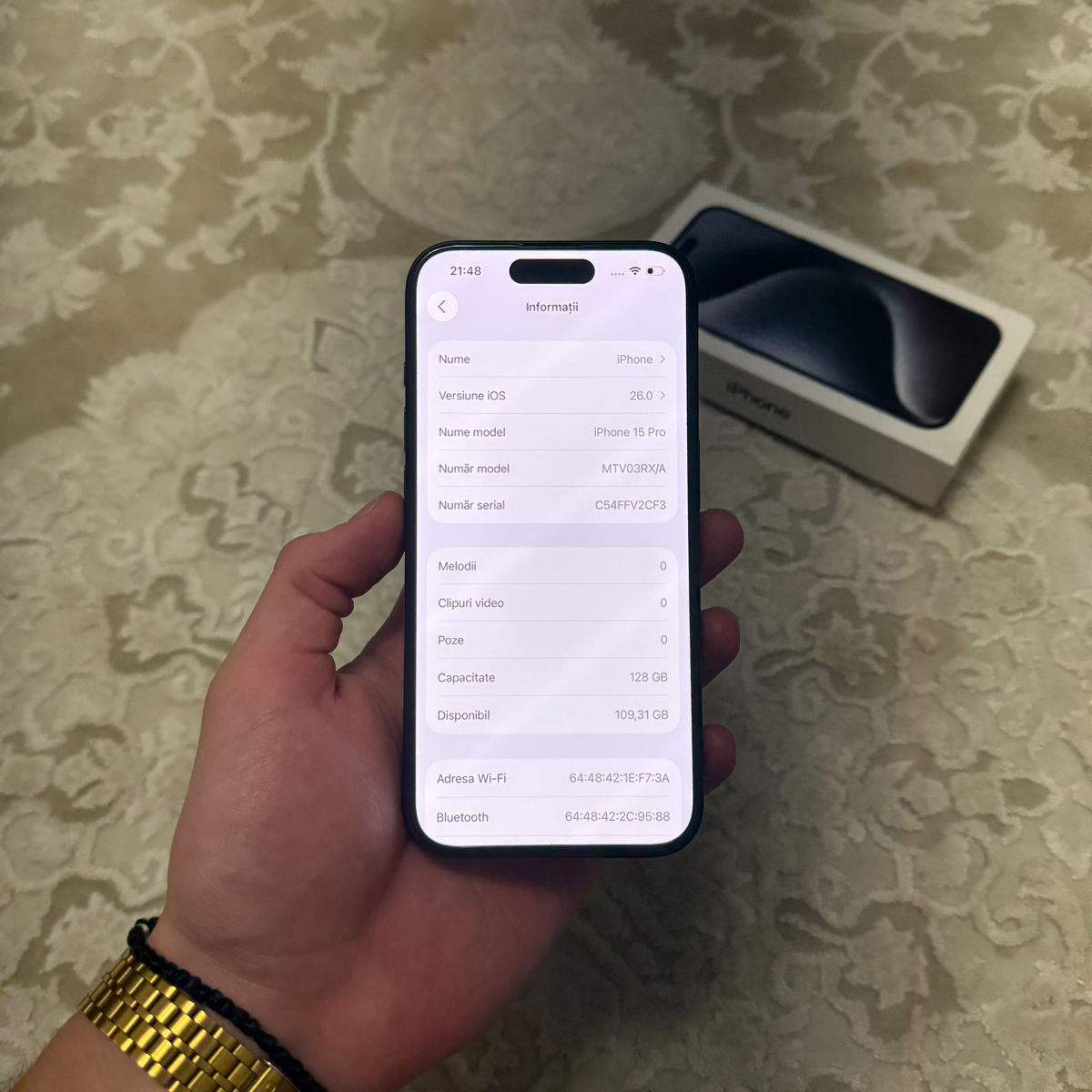 iPhone 15 Pro 128GB Blue Titanium foto 8