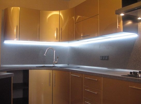 Iluminat mobilier bucatarie GTV în Chișinău, profil din aluminiu pentru bandă LED, senzor banda LED foto 5