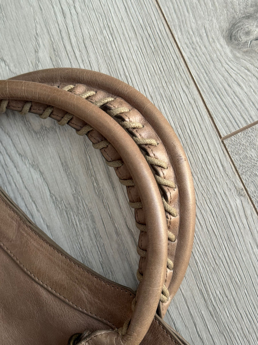 Balenciaga City Vintage Beige Leather Bag foto 3